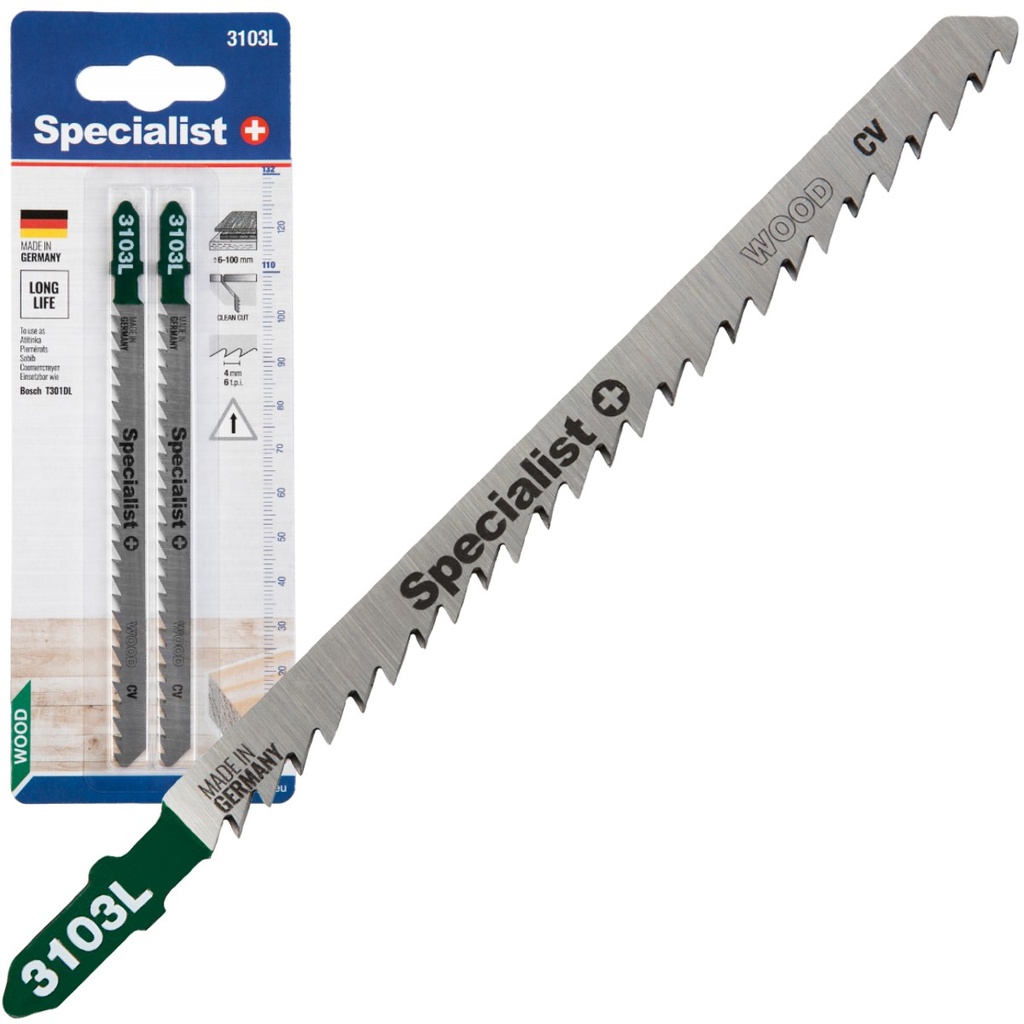 Jig saw blade for wood, clean and fast c