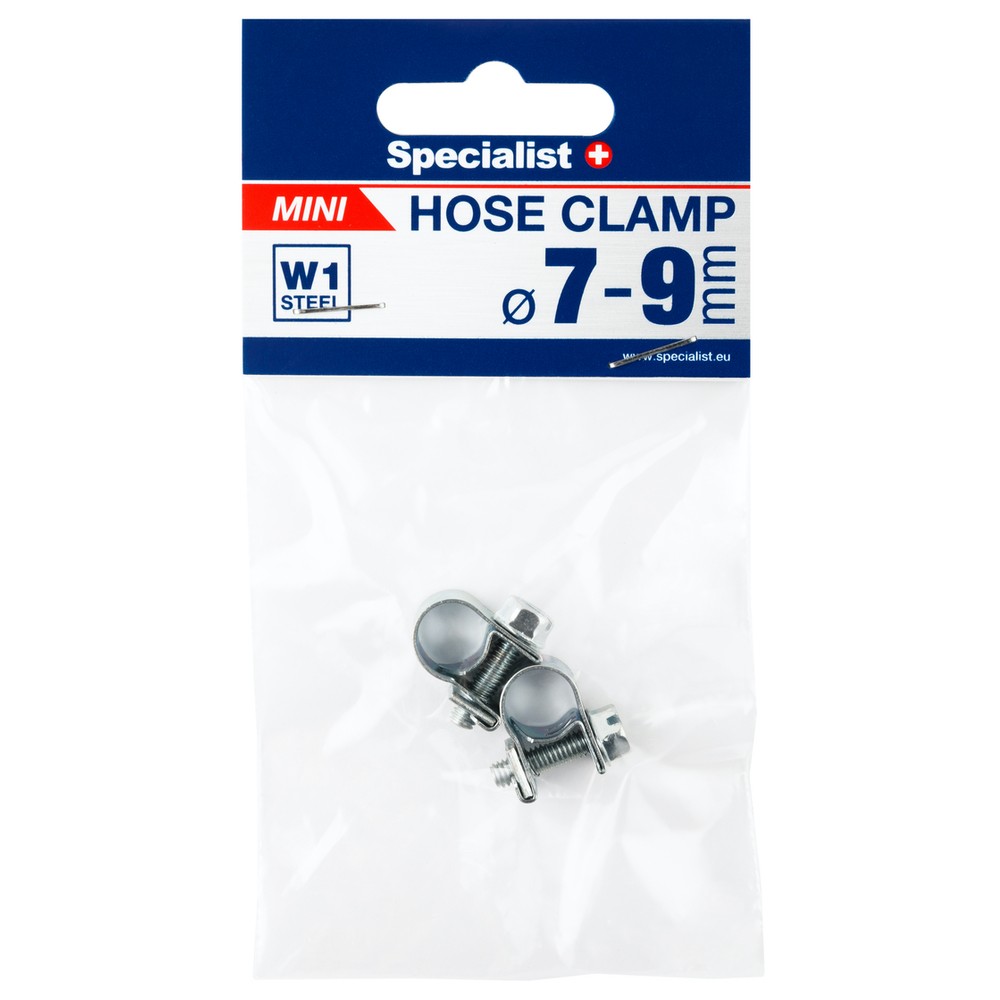 Mini hose clamp 7-9 mm 2 pcs