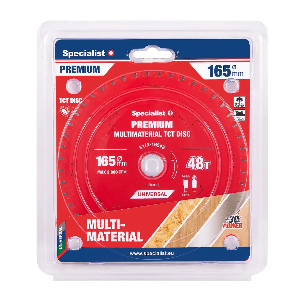 Cutting disc 165x48Tx20mm, Multimaterial PREMIUM, SPECIALIST+