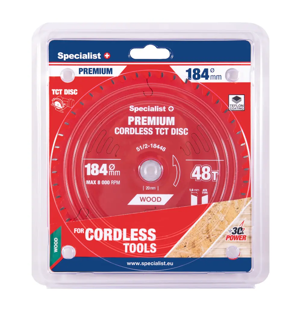 Cutting disc 184x48Tx20/16mm, Cordless PREMIUM, SPECIALIST+