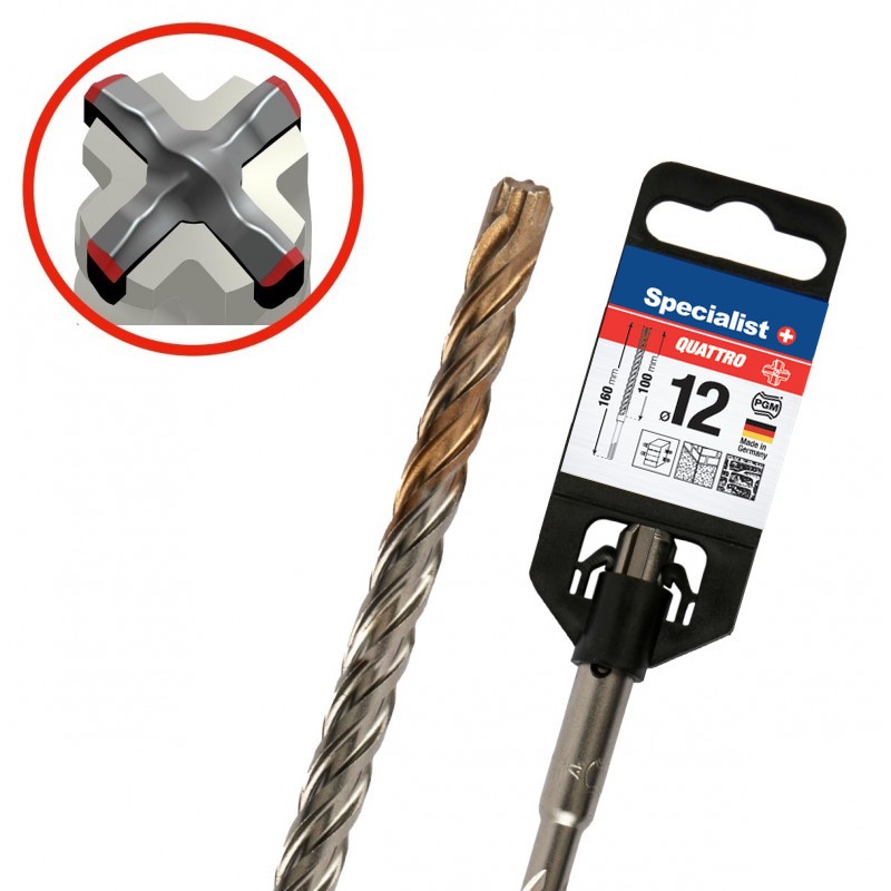 SPECIALIST+ hammer drill QUATTRO, 12/100 x 160 mm