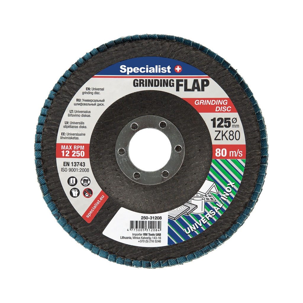 SPECIALIST+ flap disc, 125 mm, ZK80