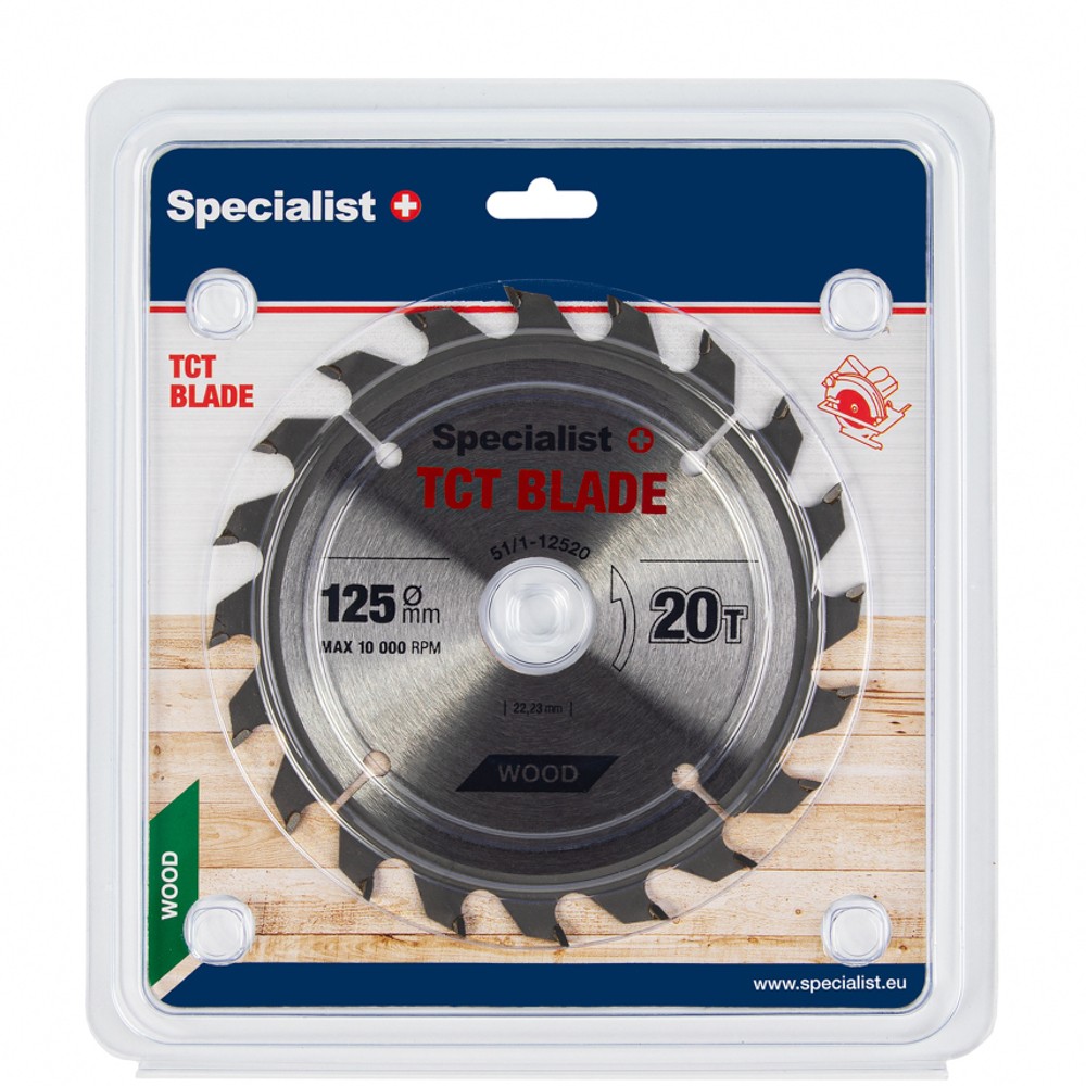 [51/1-12520] SPECIALIST+ TCT blade, 125x20Tx22 mm
