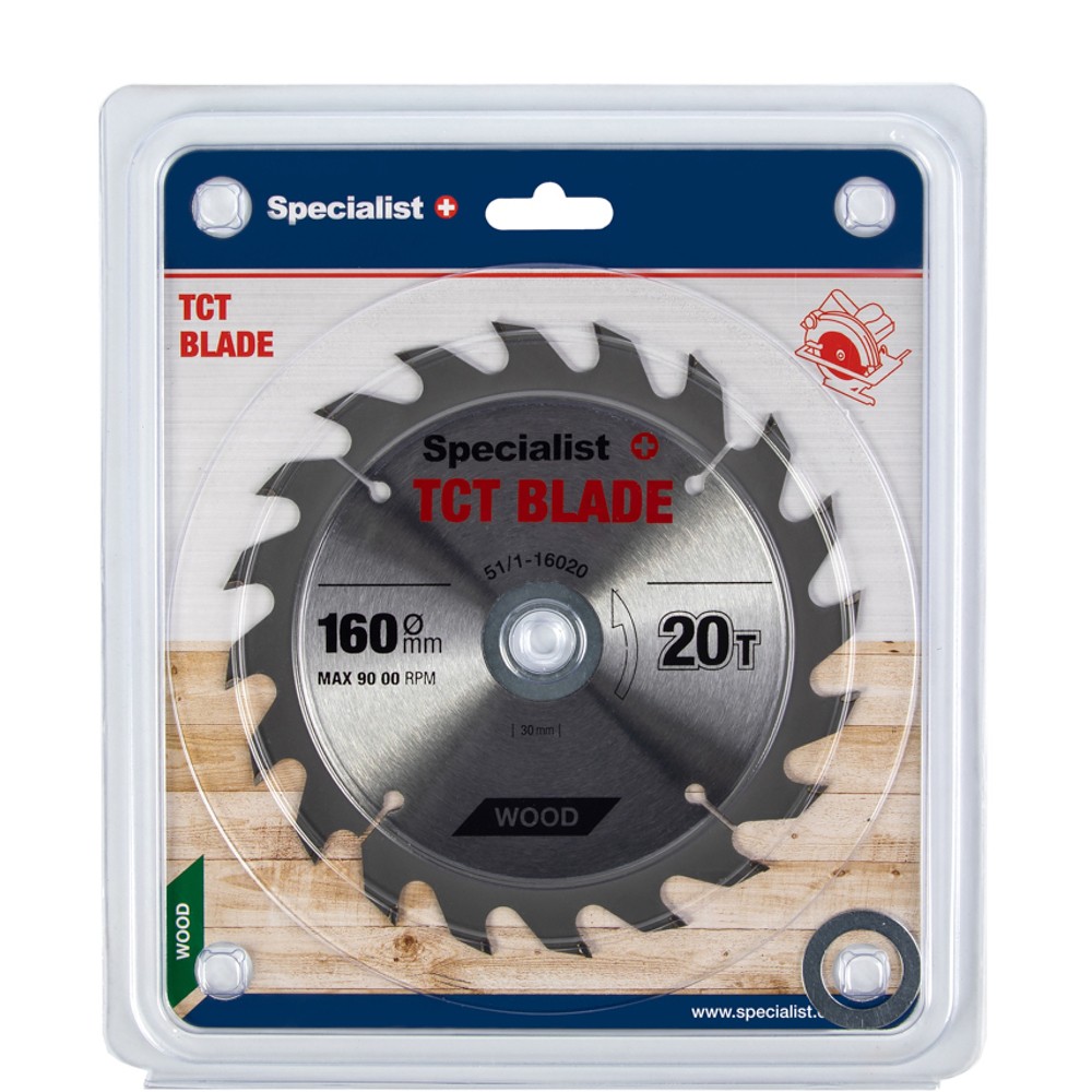 [51/1-16020] SPECIALIST+ TCT blade, 160x20Tx30/20/16 mm