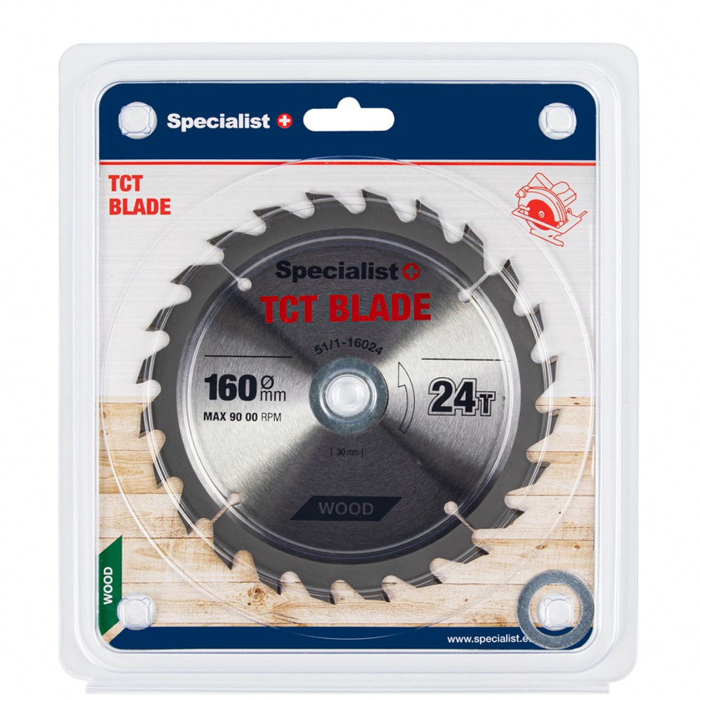[51/1-16024] SPECIALIST+ TCT blade, 160x24Tx30/20/16 mm