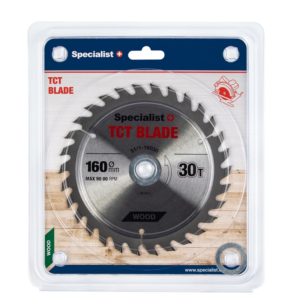 [51/1-16030] SPECIALIST+ TCT blade, 160x30Tx30/20/16 mm