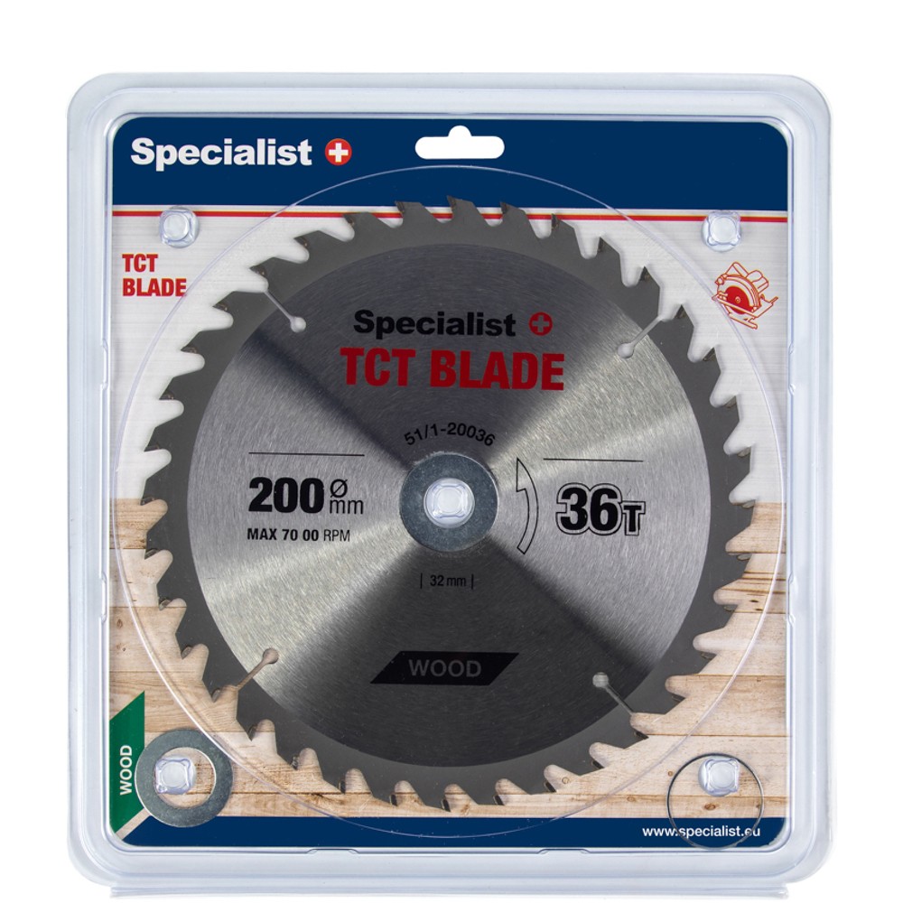 [51/1-20036] SPECIALIST+ TCT blade, 200x36Tx32/30/20/16 mm