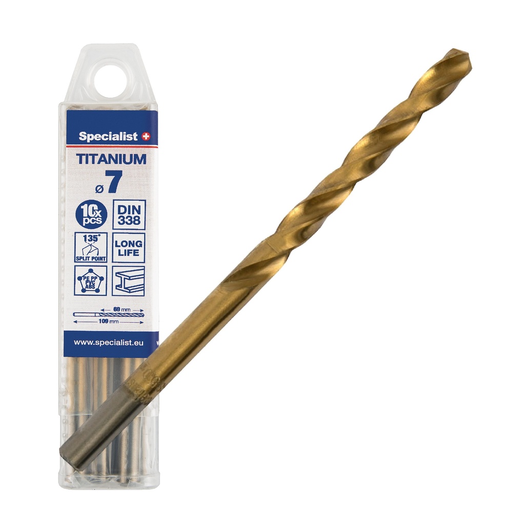 [64/1-0070Q] SPECIALIST+ drill bit TITAN, 7 mm, 10 pcs
