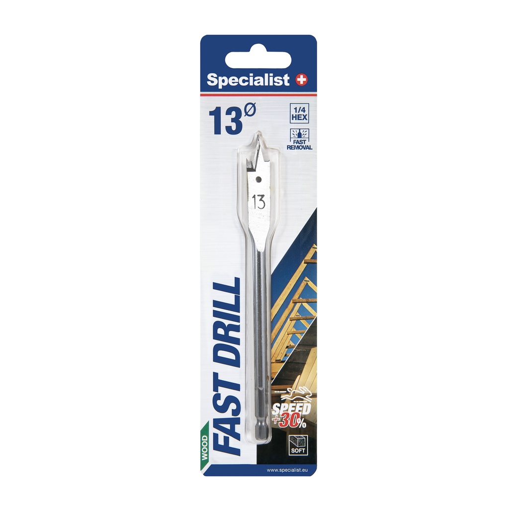 [69/1-130] SPECIALIST+ flat drill bit, 13 mm