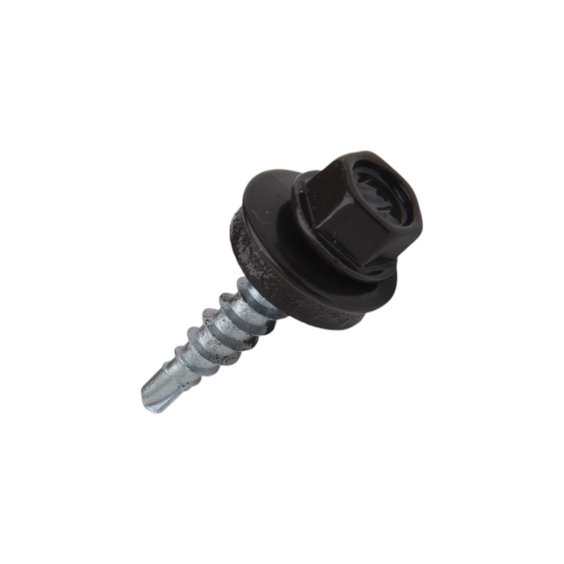 [75-WF-48019-8019] Roofing self-drilling screw for metal  4,8x19-Zn RAL8019, WF, WKRET-MET, 250pcs.