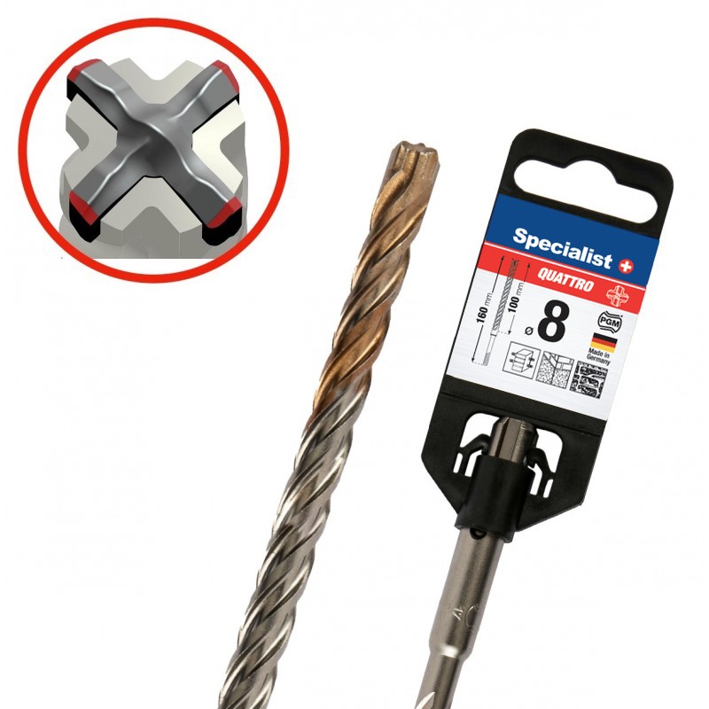 [19/3-08100] SPECIALIST+ hammer drill QUATTRO, 8/100 x 160 mm