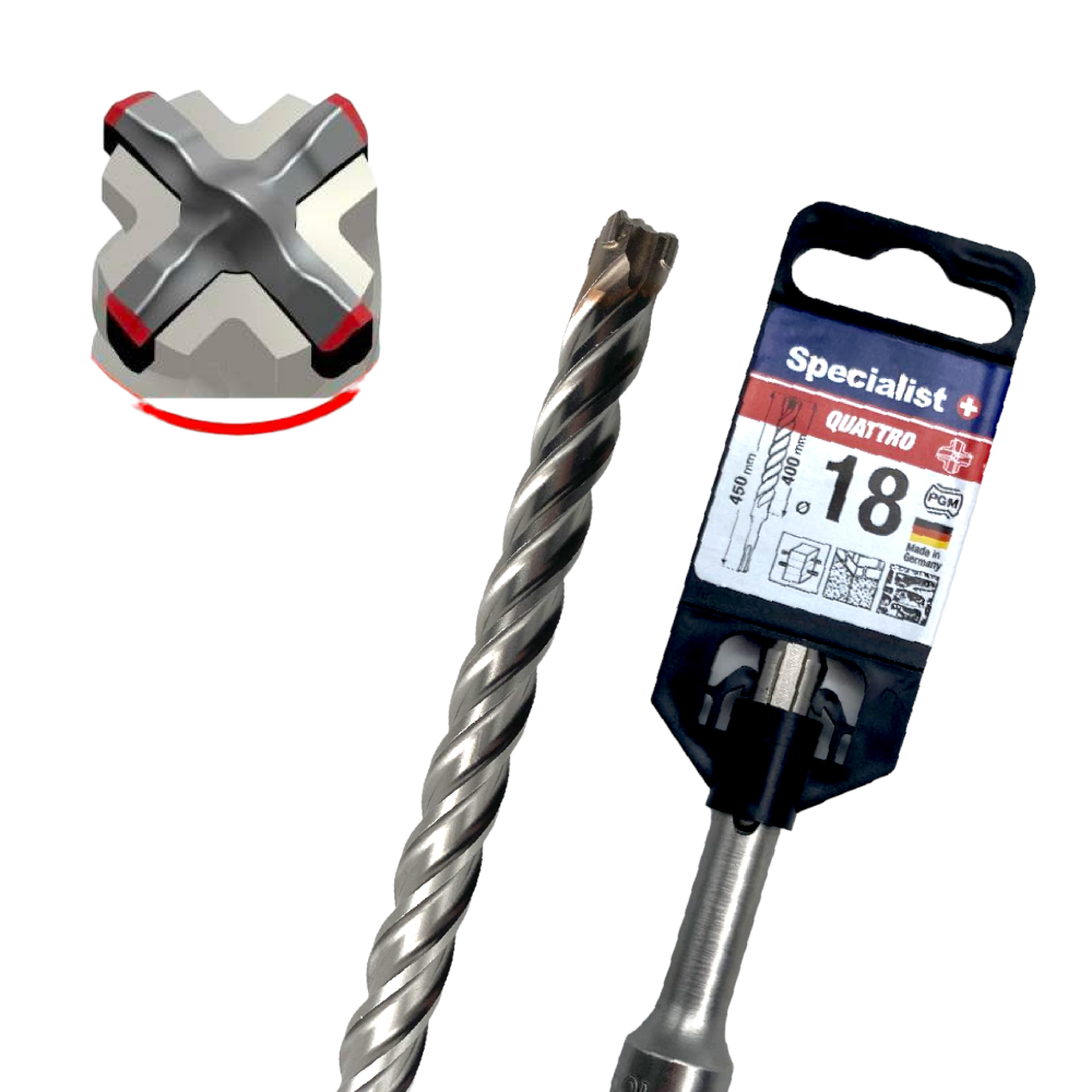 [19/3-18400] SPECIALIST+ hammer drill QUATTRO, 18/400 x 450 mm