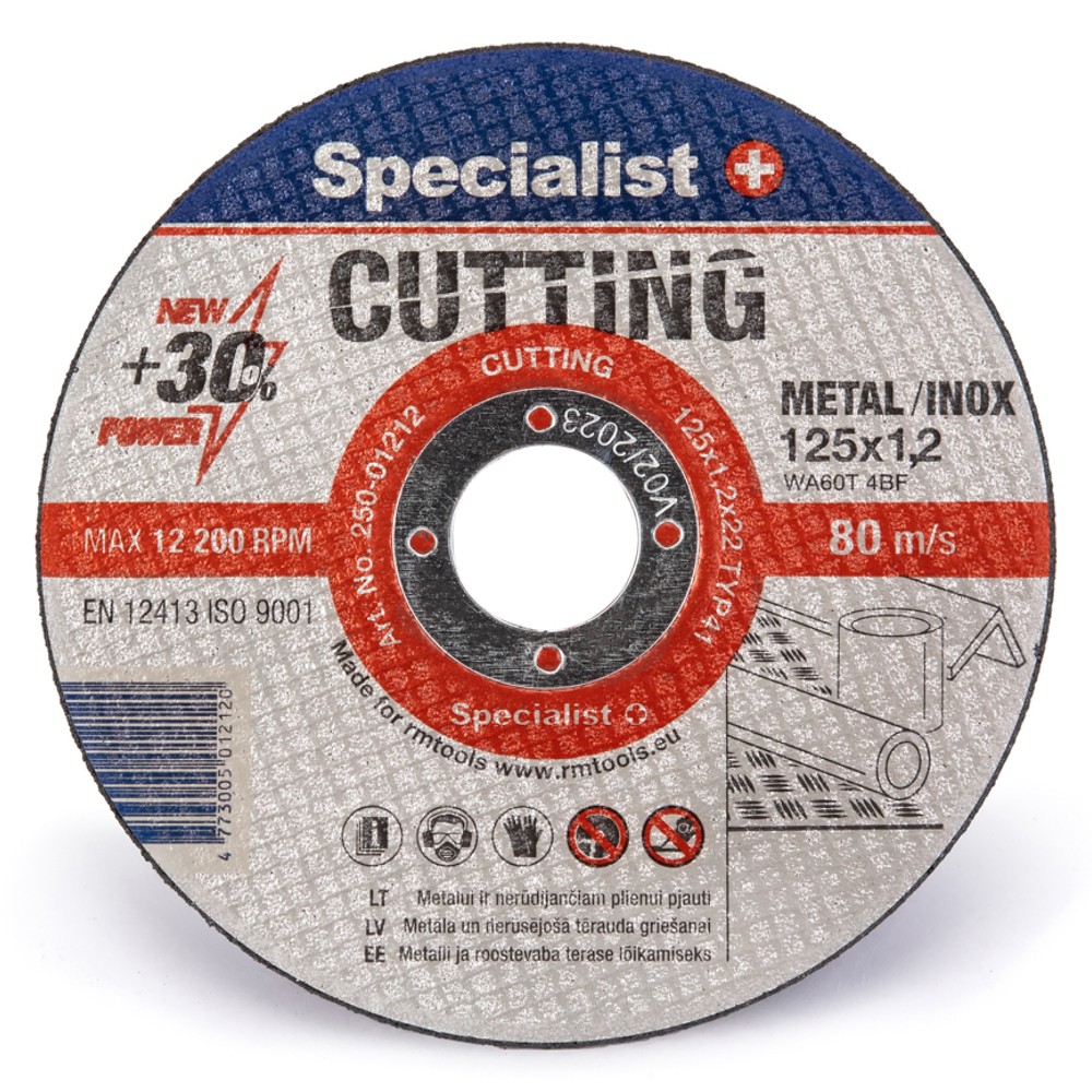 [250-01212] SPECIALIST+ metal cutting disc CUTTING, 125x1.2x22 mm