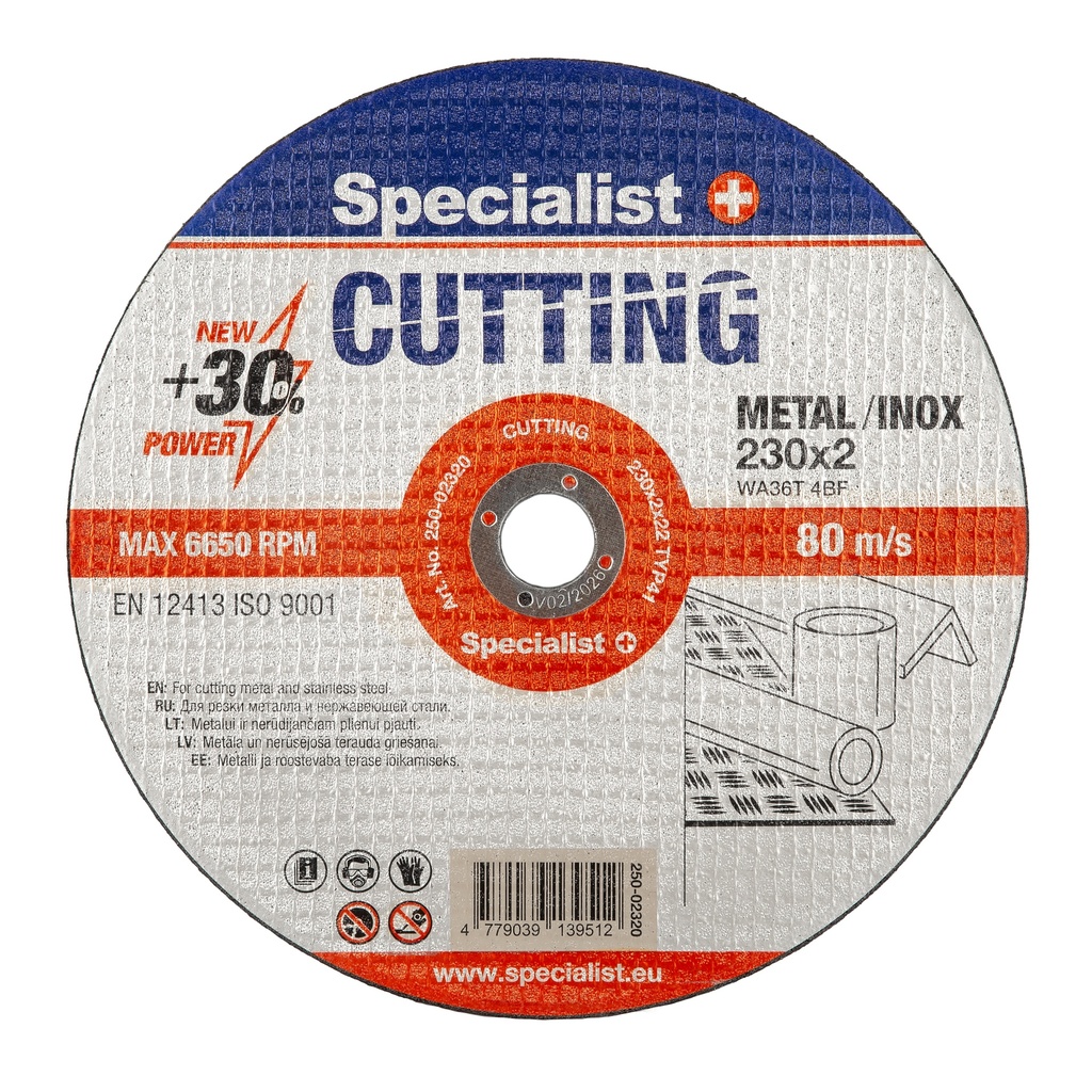 [250-02320] SPECIALIST+ metal cutting disc CUTTING, 230x2x22 mm