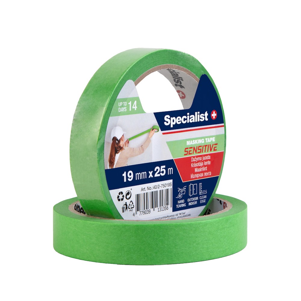 [40/2-75019S] SPECIALIST+ masking tape, 25 m x 19 mm